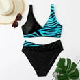 thumbnail image 5 of kamemir Plus Size Swimsuit or Women Women's and Women's Plus Tiered Ruffle Tankini Top(Blue,XL), 5 of 5