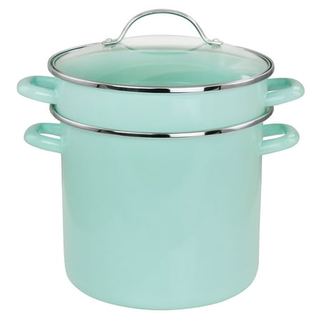 

Martha Stewart Steel 8 Qt Dual Stock Pot and Steamer Aqua (129157.03) 935116443M