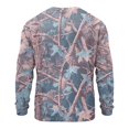 thumbnail image 5 of ASDFVBKG Mens Outdoor Casual Waffle Knit Shirt, Camo Maple Leaf Pattern Crew Neck Long Sleeve Pullover Light pink 3XL, 5 of 5