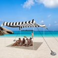 thumbnail image 2 of Carpa de playa BEW, toldo portátil, 3 x 3 m, UPF 50+, a rayas negras, 2 of 7