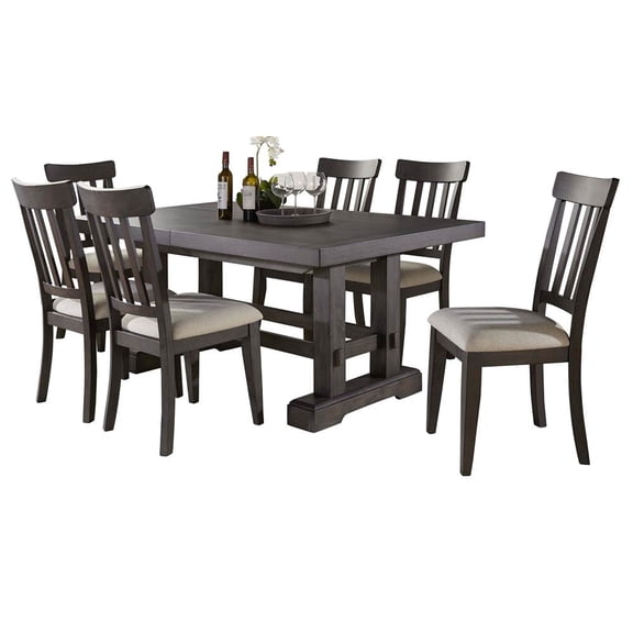 7-Pc Dining Set in Black