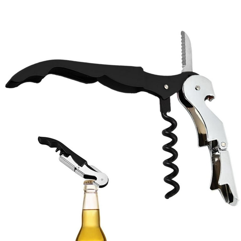 JWF Mall Red Wine Opener High Strength Corrosion-Resistant Ergonomic Handle  Foldable Rust-proof Manual 3-in-1 Bottle Opener Corkscrew with Cutter Home  Supplies 