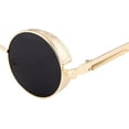 thumbnail image 6 of FEISEDY Retro Gothic Steampunk Sunglasses Round Metal Frame Punk Circle Inspired Shade Men B1857, 6 of 12