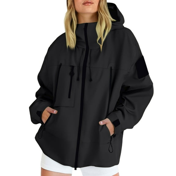 Women's Waterproof Windproof Outdoor Jacket Multi Pocket Functional Suit for Hiking and Daily Wear