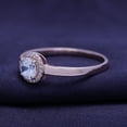 thumbnail image 5 of AFFY Round Shape White Cubic Zirconia 14k Rose Gold Over Sterling Silver Halo Engagement Ring, 5 of 7