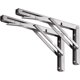 thumbnail image 1 of Soportes para estantes plegables de 10", Carga máxima: Soporte de estante plegable de acero inoxidable resistente para banco de trabajo de mesa, paquete de 2, 1 of 5