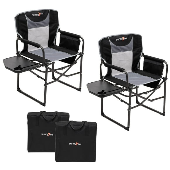 Silla Camping Director SUNNYFEEL Heavy Duty con mesa auxiliar