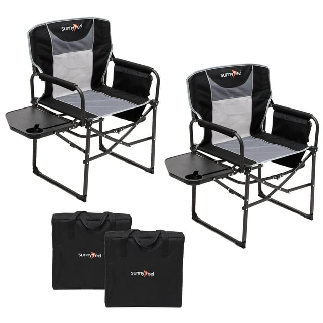 Silla Camping Director SUNNYFEEL Heavy Duty con mesa auxiliar