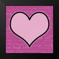 thumbnail image 2 of Gibbons, Lauren 12x12 Black Modern Framed Museum Art Print Titled - Love Heart Words 1, 2 of 5