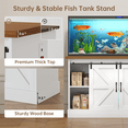 thumbnail image 6 of 52" White Aquarium Cabinet with Outlet & Adjustable Shelves & Sliding Doors, 6 of 9