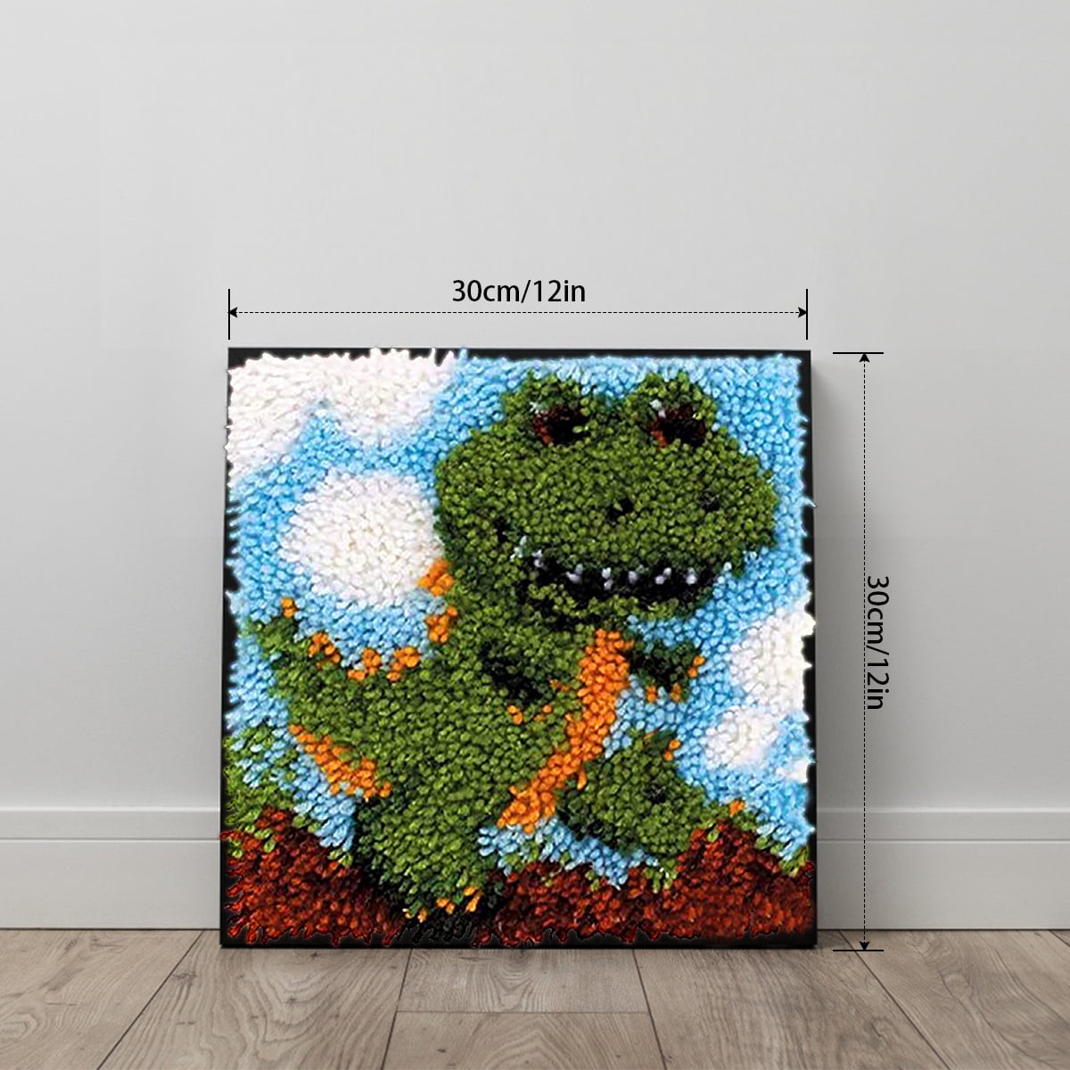 Latch hook rug kit,latch hook cushion kits,Dinosaur And Dragon Latch Hook Rug Kit for Adults Crocheting Carpet Rug Yarn Sofa Cushion Mat Tapestry DIY Carpet Arts Crafts 50×38cm/20*15in
