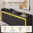 thumbnail image 3 of Amuzer Full Bed Frame with Drawers and USB Ports, Upholstered Platform Bed Frame with Storage Headboard, Gray, 3 of 7