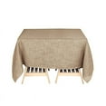thumbnail image 2 of BalsaCircle 72" x 72" Taupe Faux Burlap Table Overlay Premium Polyester Wedding Party Tablecloth, 2 of 6