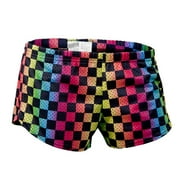 soffe women's print beach volleyball short, checker, medium