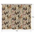 thumbnail image 5 of Beige Chicken Folk Pattern Shower Curtain 84"x72" ,Bathroom Decorative Shower Curtains Set with 12 Hooks,Modern Waterproof Washable Shower Curtain, 5 of 6