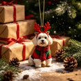 thumbnail image 6 of Dalxymotic Christmas Dog Hanging Ornament, Cute Puppy Xmas Hanging Pendant, Festive Themed Hang Tag Decor, Seasonal Decorative Dangler for Home, Indoor, Party, Tree, Mantel, 6 of 6