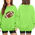 thumbnail image 2 of TOMVIGX Football Sweatshirts for Women Graphic Oversized Casual Sweatshirt Touchdown Family Football Tops Tailgate Party Sunday Funday Outfit, 2 of 5
