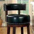 thumbnail image 7 of Furniture of America Tendel Faux Leather 24-inch Bar Stool in Black (Set of 2), 7 of 7