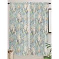 thumbnail image 2 of Living Room Curtains 72 Inches length, Blue Flowers Window Treatment Curtain Drapes, Romantic Farmhouse Botanical Floral Leaves Light Filtering Drapes for Bedroom Laundry Room, 52"x72", 2 Panels, 2 of 7