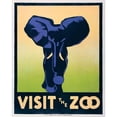 thumbnail image 2 of Stephenson, Hugh 15x18 Gold Ornate Wood Framed with Double Matting Museum Art Print Titled - Visit the zoo - Elephant, 2 of 4