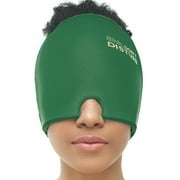 Migraine Headache Relief Cap, One Size Fits All Head Ice Pack Wrap, Migraine Ice Hat, Tension Hot & Cold Therapy Migraine Mask, Cold Headache Hat, Head Cooling Cap, Ice Helmet & Stress Relief Wrap