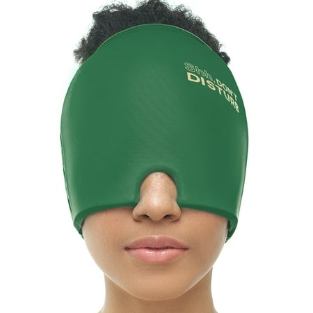 Migraine Headache Relief Cap, One Size Fits All Head Ice Pack Wrap, Migraine Ice Hat, Tension Hot & Cold Therapy Migraine Mask, Cold Headache Hat, Head Cooling Cap, Ice Helmet & Stress Relief Wrap