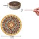 thumbnail image 2 of Posavasos absorbentes para bebidas, juego de 4 tapetes redondos de piedra de cerámica con diseño de mandala naranja, reverso de corcho sin soporte JAMW Sencillez, 2 of 5