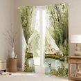 thumbnail image 3 of Erosebridal Jungle Camping Tent Black Out Curtains for Teens Boys Girls,Kids Rustic Lake Life Curtains Pack of 2 (42x63 Each),Ultra Soft Home Decor, 3 of 6