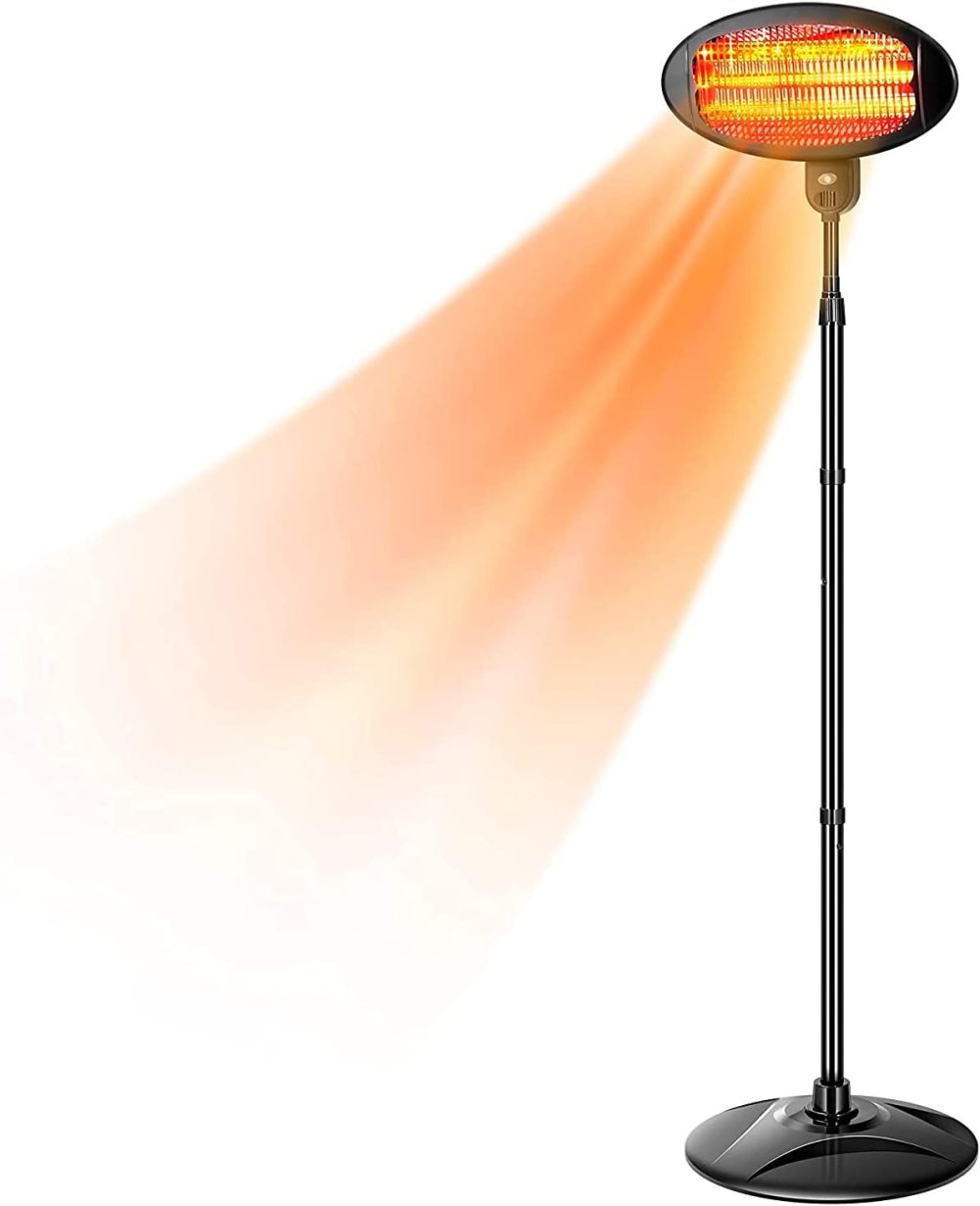 Outdoor Electric Patio Heater 1500W Indoor/Outdoor Heater ,3 Modes