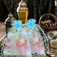 thumbnail image 4 of VERDANVERSE Present Bags Sky-Blue Organza 100Pcs 5.9x3.9x0.04In, 4 of 5