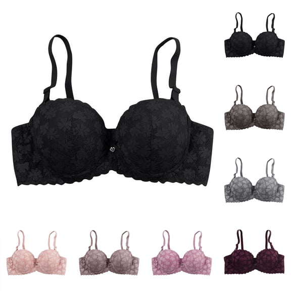 Rvasteizo Women Lace Bra Underwire Breathable Light Everyday Bra