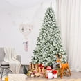 thumbnail image 3 of Gymax 7.5ft Snow Flocked Christmas Tree Hinged Artificial Pine Tree w/ Metal Stand, 3 of 10