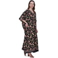thumbnail image 2 of Miss Lavish London Kaftan Dresses for Women,Beach Kaftan Coverups,Hawaiian Coverups for Women,Long Beach & Swimsuit Coverups,Plus Size African Caftan Dress,Moroccan Style Loungewear Black XXL, 2 of 6