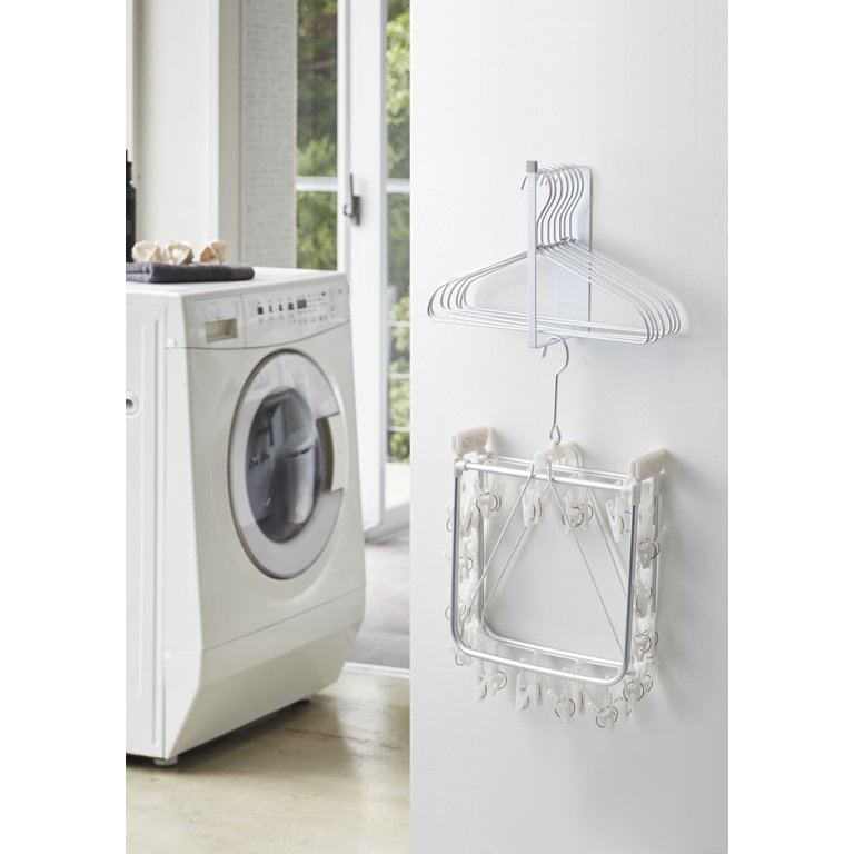 Yamazaki Home Plate Magnet Laundry Hanger Storage Rack | Small