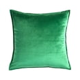 thumbnail image 1 of Seat Cushion Cover Solid Color Velvet Replacement Soft Replacement Soft Decorative Reusable Zipper Sofa Pillow Case Accessories Green 45x45cm, 1 of 6