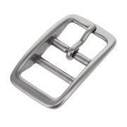 C5384 Nickel Matte, Double Bar Buckle, Solid Brass-LL
