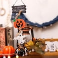 thumbnail image 5 of sruoe Halloween Hanging Decorations, Wall Window Hanging Decor, Pumpkin Ghosts Wooden Pendants Doorplates Hanging Decorations, Halloween Scene Decoration Pendants for Indoor Living Room, 5 of 6
