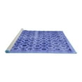 thumbnail image 2 of Ahgly Company Machine Washable Indoor Round Persian Blue Traditional Area Rugs, 4' Round, 2 of 4