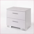 thumbnail image 5 of Lorimar Modern White High-Gloss 2-Drawer Nightstand with Chrome Legs, 5 of 5