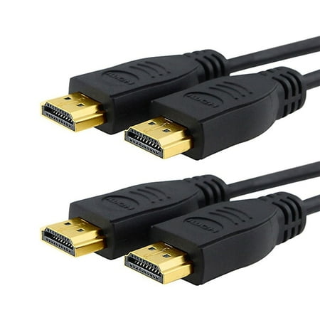 Insten HDMI 1080p Cables, 6', 2pk (Gold-Plated) 6ft