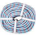 thumbnail image 1 of LABLT Cuerda Trenzada de poliéster de 1/2 Pulgada × 150 pies Azul Blanca Roja 16 Hilos Adecuada para Trabajos en árboles, 1 of 7