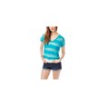thumbnail image 1 of Aeropostale T-Shirt Basique à Rayures Transparentes pour Femmes, Vert, Juniors, Très Petit, 1 of 1