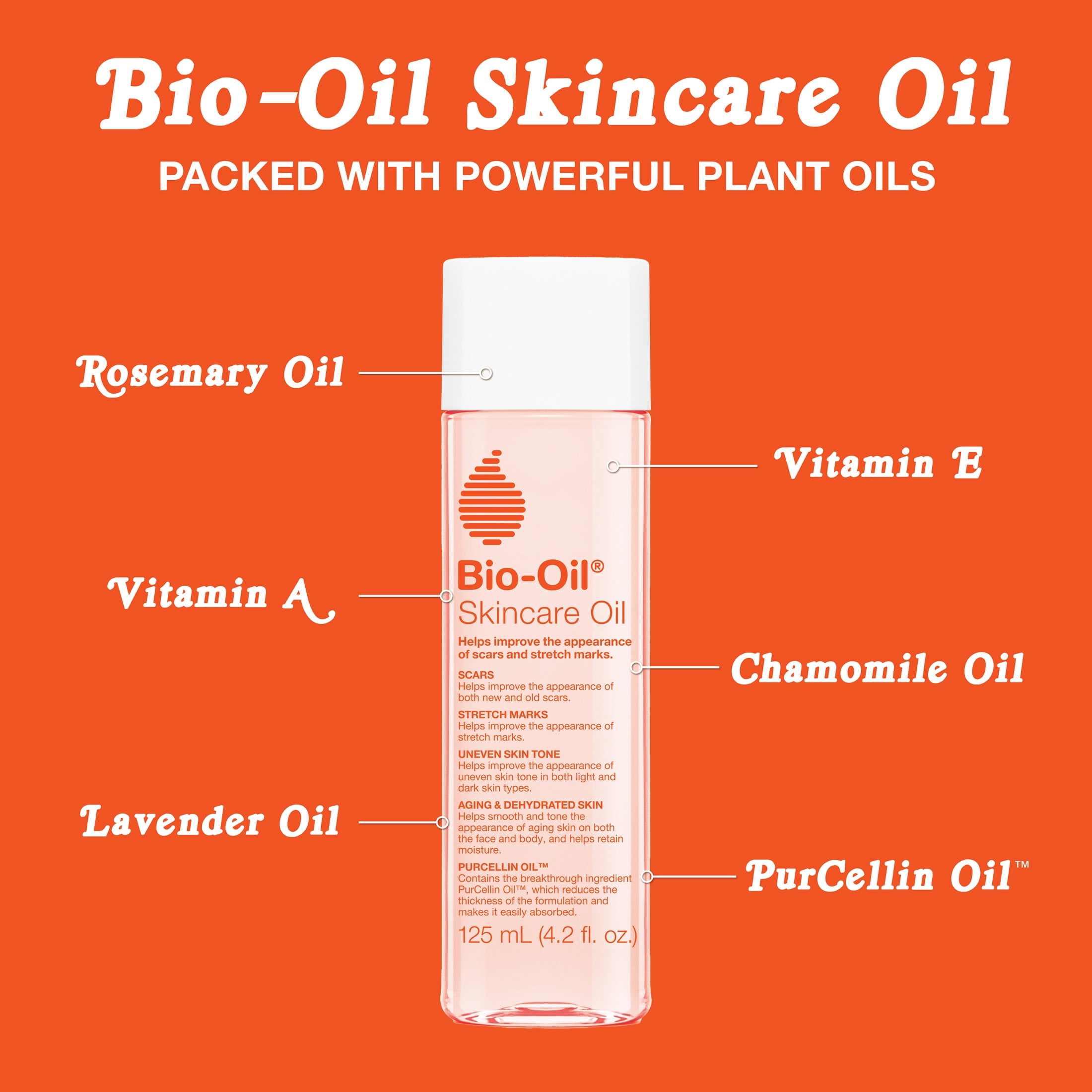 Bio-Oil Skincare Body Oil for Scars and Stretch Marks, Serum Hydrates Skin, 4.2 fl oz