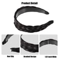 thumbnail image 4 of Unique Bargains 1 Pcs 1.61 Inch Wide Synthetic Hair Braided Headband Hair Hoop for Women and Girl Black Brown, 4 of 7
