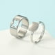 thumbnail image 1 of Anillos de acero inoxidable con diseño de cerdo de dibujos animados, ajustables, para parejas, para mujeres y hombres, joyería para bodas, regalos de fiesta, juego de 2 piezas, 1 of 4