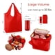 thumbnail image 5 of Bolsas reutilizables para la compra, plegables, lavables a máquina, coloridas, a granel, paquete de 10, 22,7 kg, extragrandes, plegables y reutilizables, con cierre de cremallera, de poliéster ligero., 5 of 5