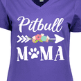 thumbnail image 4 of Inktastic Pitbull Mama with Arrow and Flowers Women's V-Neck T-Shirt, 4 of 5