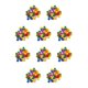 thumbnail image 1 of Guardurnaity Paquete de 100 botones Botón de copo de nieve Sujetadores hechos a mano blancos coloridos Adornos de bricolaje Costura Suministros de Vistoso 10piezas, 1 of 6