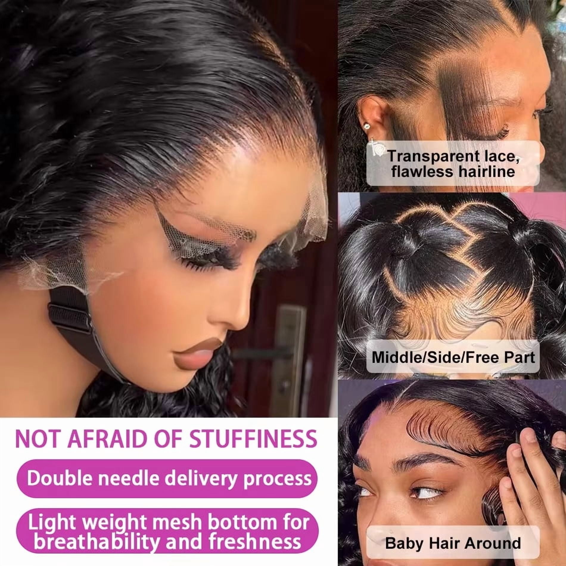 Compact 250 Density 30 Loose Deep Wave Lace Frontal Wig 13x6 HD Curly Human Hair Wigs 360 Water Wave Pre Plucked Lace Front Wig 40 Inch from Typpkmm