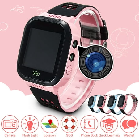 Waterproof Smart Watch EIVOTOR GPS Tracker SOS Call Anti-lost Kids Children Digital Wrist Sport Watch Touch Screen Cellphone Camera Flash Light For Android IOS